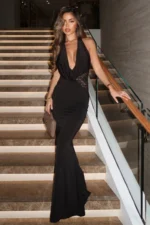 robe noire soiree marmello