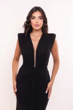 robe soiree noire marmello