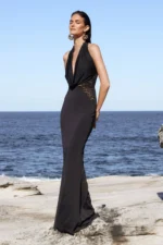 robe soiree noire marmello