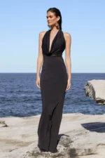 robe noire soiree marmello